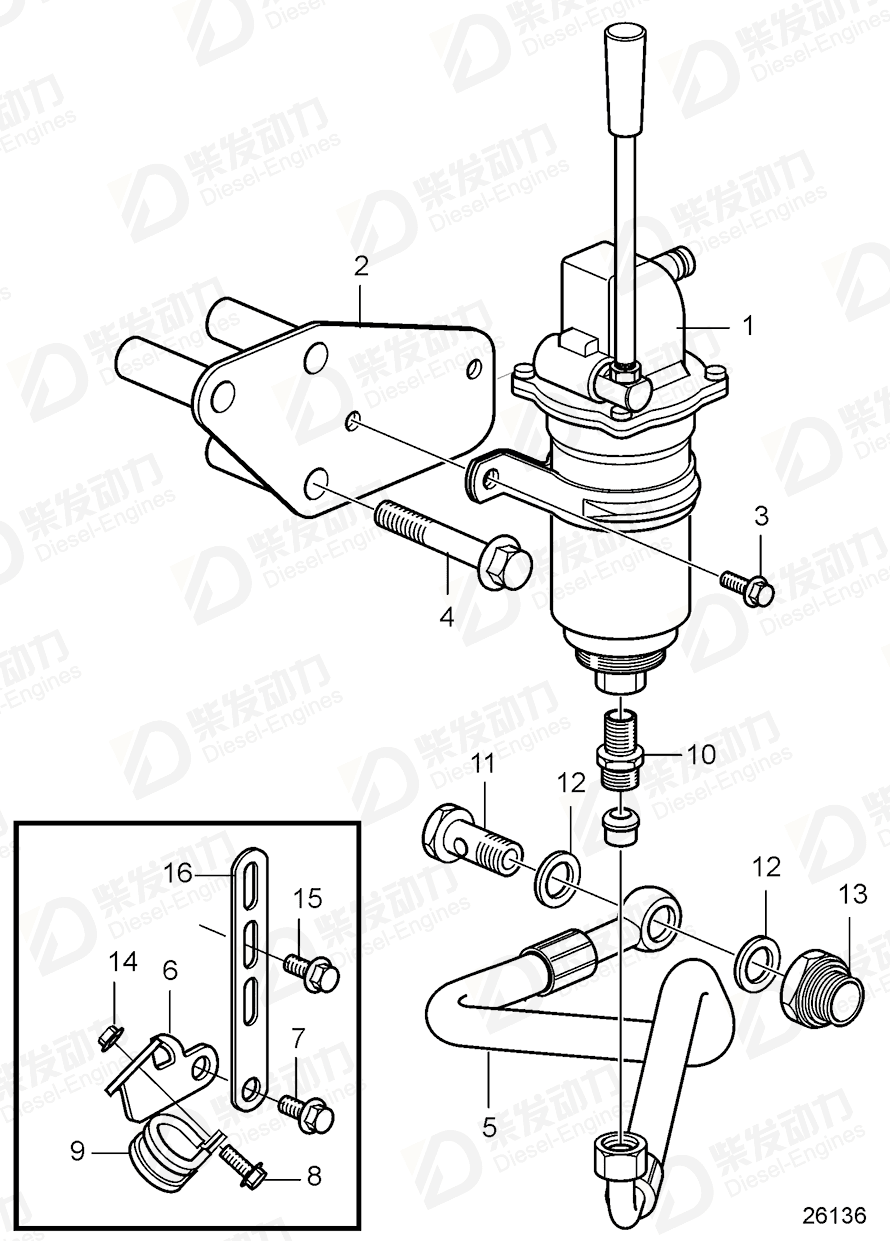 VOLVO Bracket 965543 Drawing